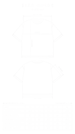 Guide des tailles du t-shirt The First Shirt JUPRE, du XS au XL